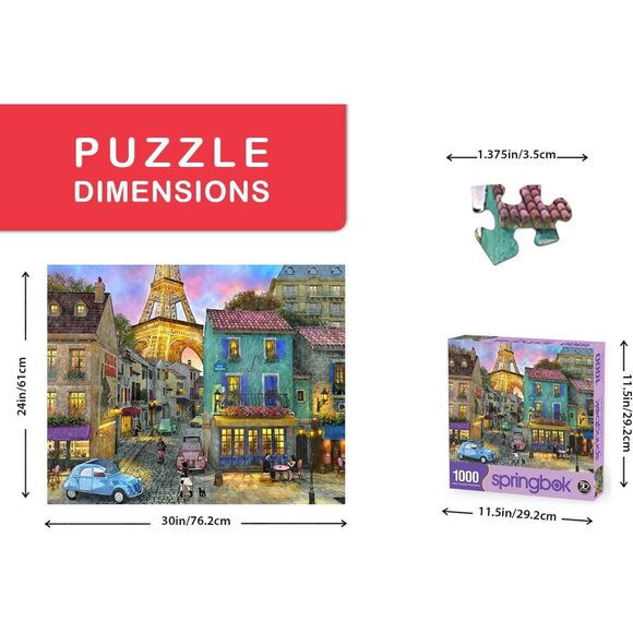 Springbok Puzzles Eiffel Magic 1000 Piece Jigsaw Puzzle 30" x 24" NEW SEALED - Picture 2 of 6